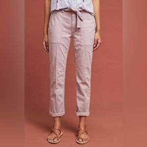 Anthropologie Blush Pink Boyfriend Utility Jeans